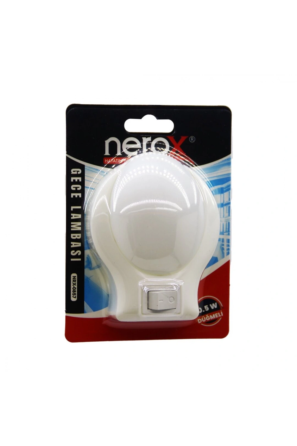 Nerox Nrx-0857 ( Elips ) Anahtarlı Gece Lambası ( 0.5w ) ( Aç-kapa Düğmeli )*10x24
