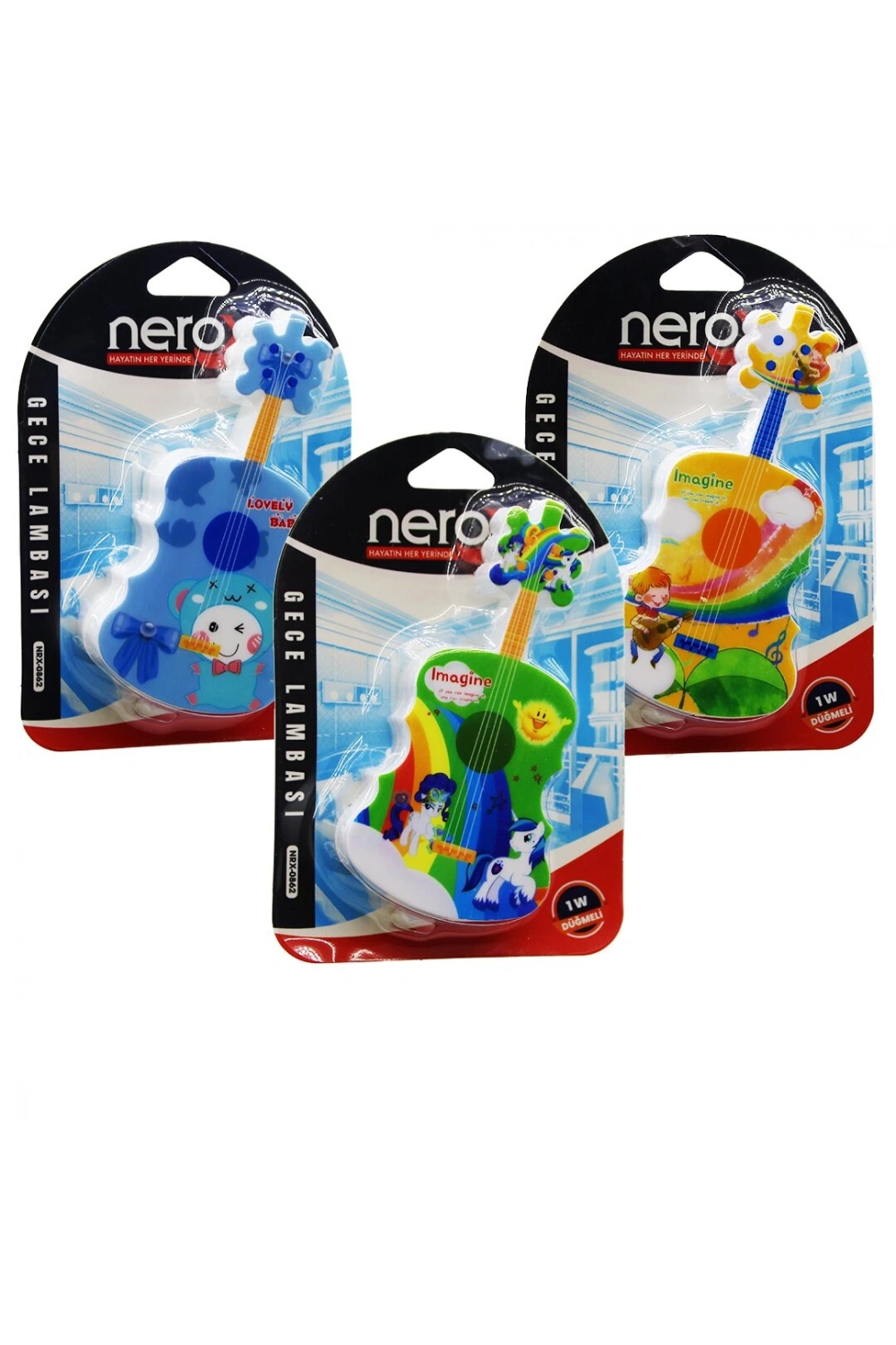 Nerox Nrx-0862 ( Gitar ) Anahtarlı & Düğmeli Gece Lambası ( 1w )*10x24