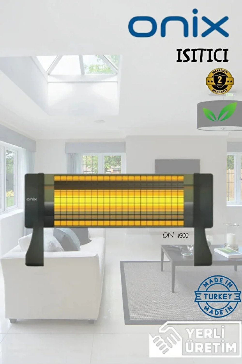 Onix Masa Altı Elektrikli Isıtıcı Soba 1500 Watt
