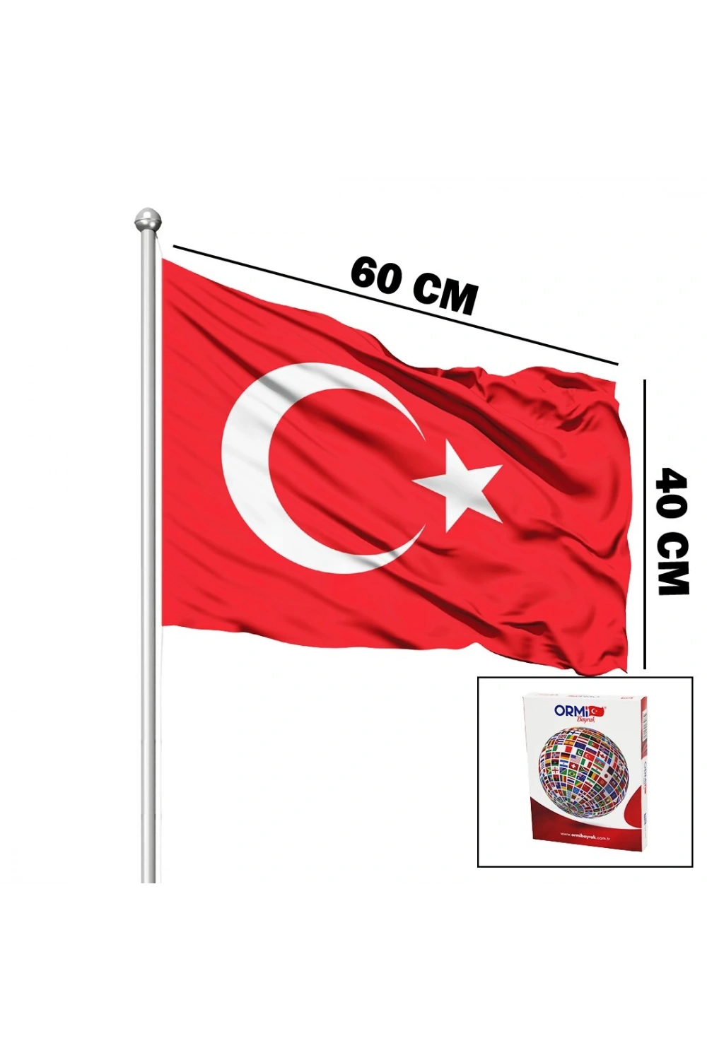 Ormi ( 40x60cm ) ( Alpaka Kumaş ) Türk Bayrak*300