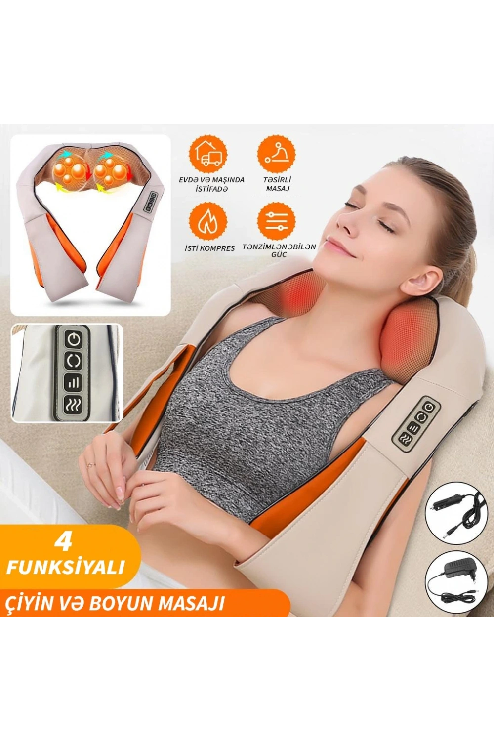 Ovmalı Ve Isıtmalı Boyun Masaj Aleti