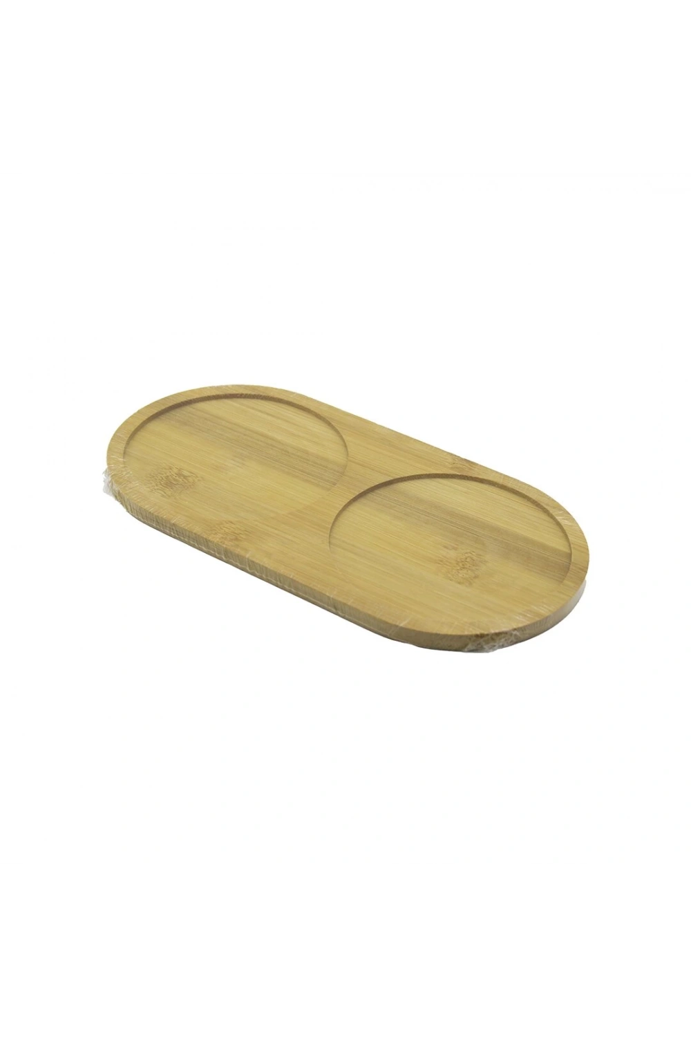 Pablıto Home Pbt-030 ( 2 Bölmeli ) ( Oval ) Ahşap Bambu Yağdanık Altlık ( 12x24x0.8cm )*144
