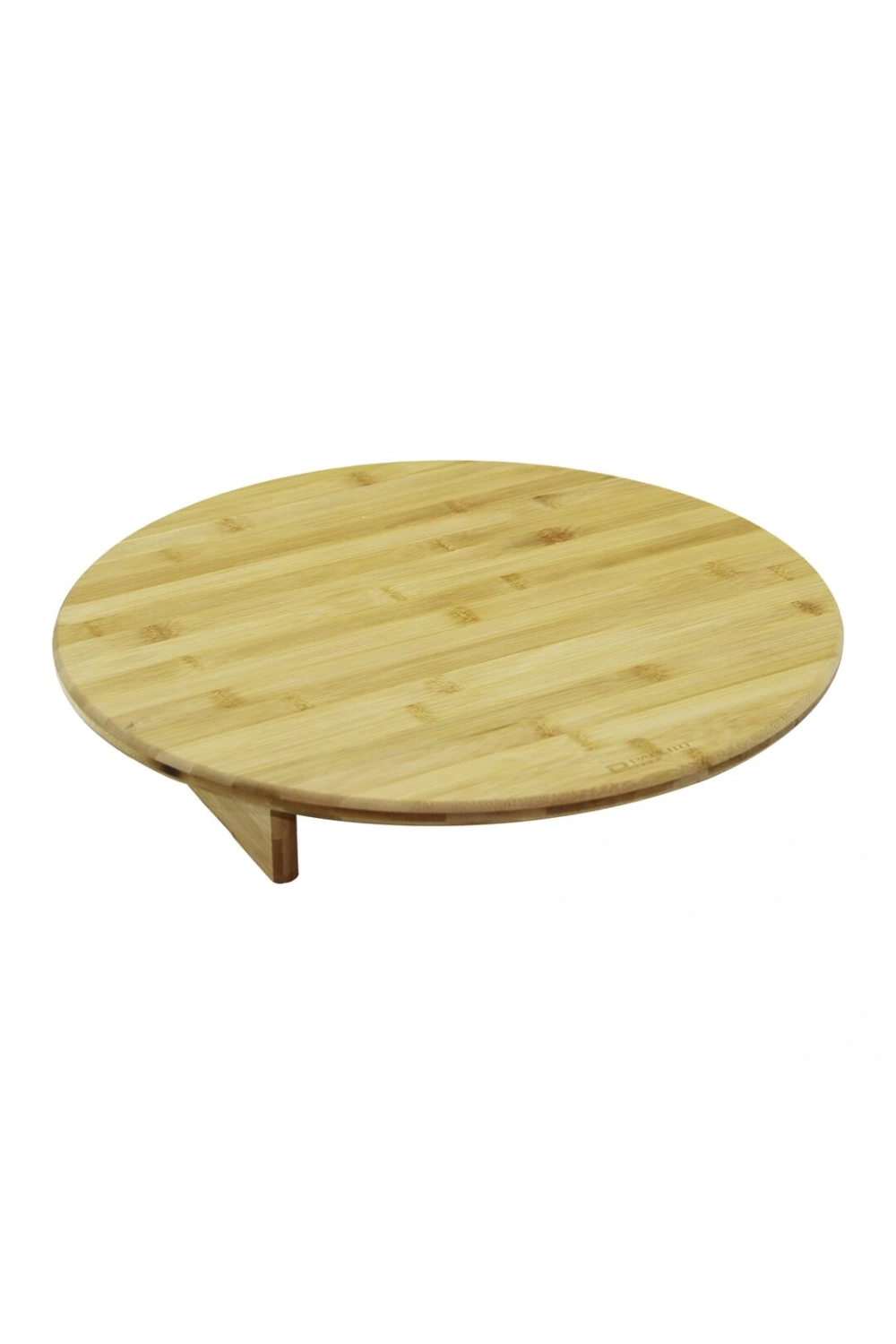 Pablıto Home Pbt-072 (yuvaralak) (mini Sofra Model=çap:45cm & Y:8.5cm) Ayaklı Bambu Ahşap Kesim Panosu*12