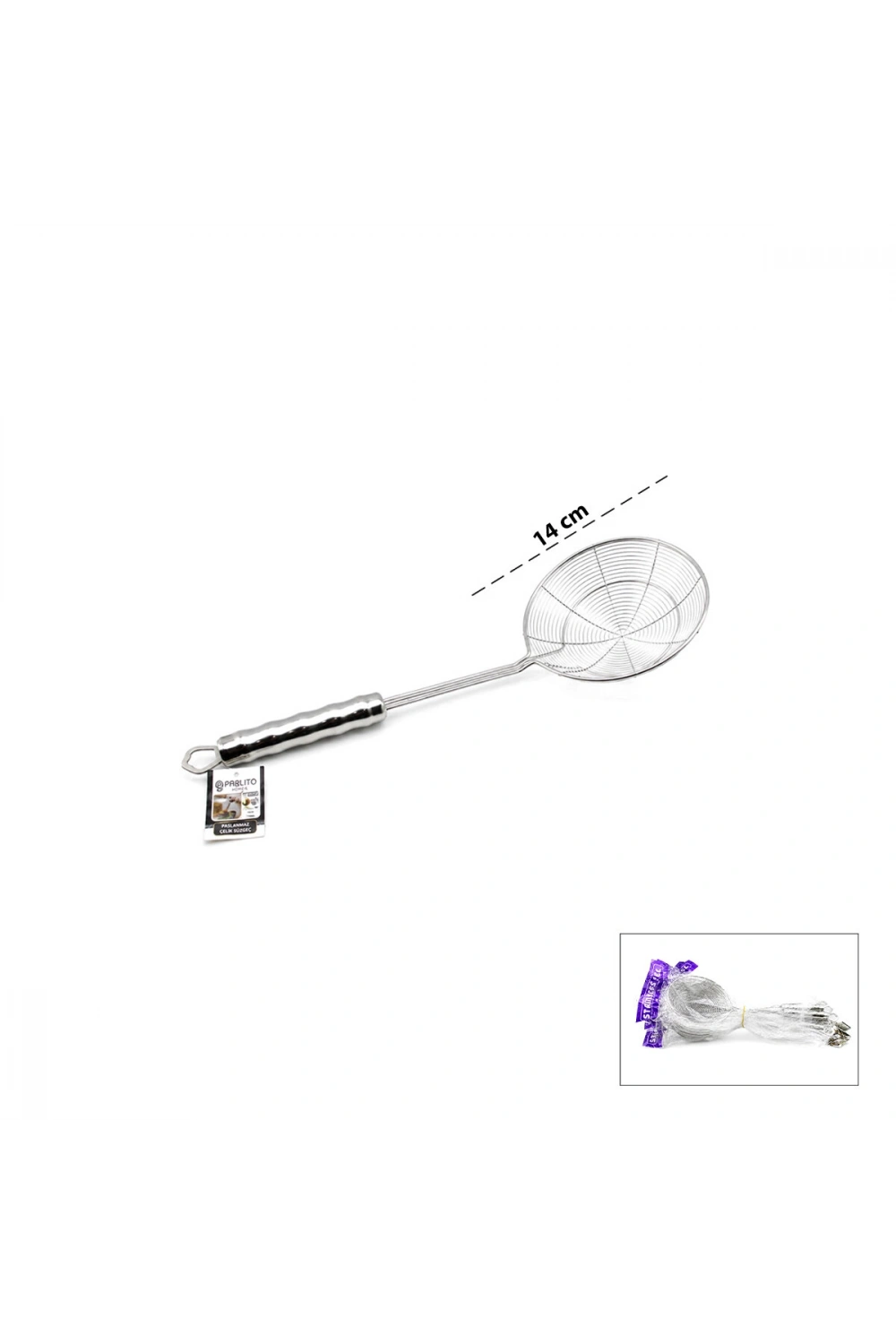 Pablıto Home Pbt-228 ( 14 ) ( Saplı ) Metal Çelik Kevgir*10x20