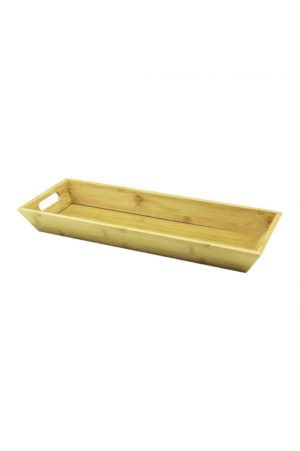Pablıto Home Pbt-272 ( Dikdörtgen=16x40cm & Derin=4cm ) (çift Kulplu) Ahşap Bambu Sunum Tepsisi*24