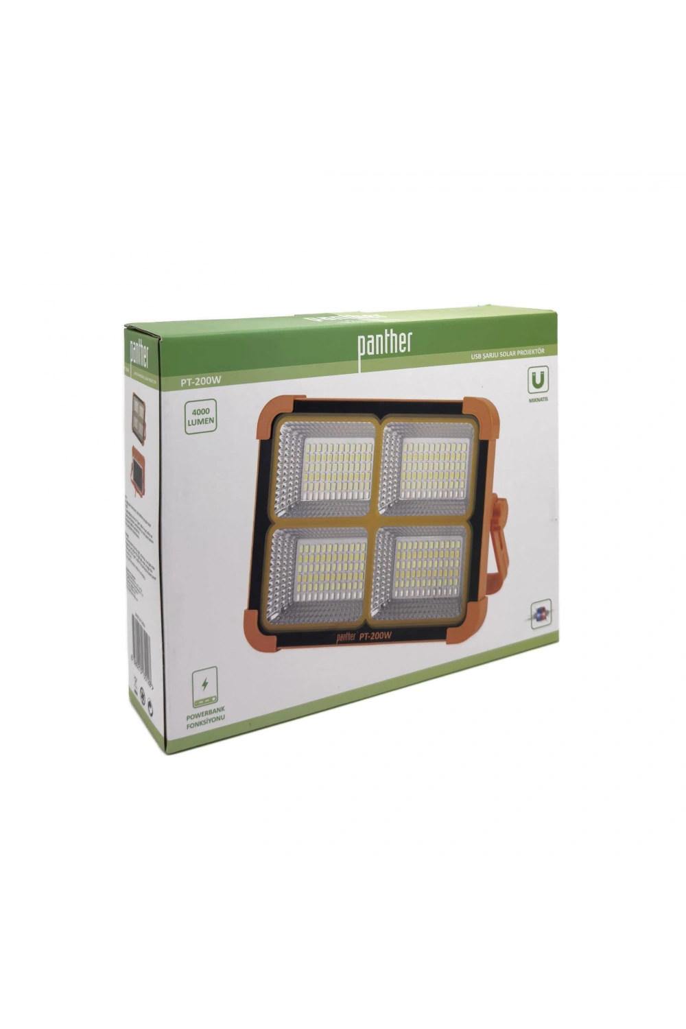 Panther Pt-200w Usb Şarjlı Solar Projektör