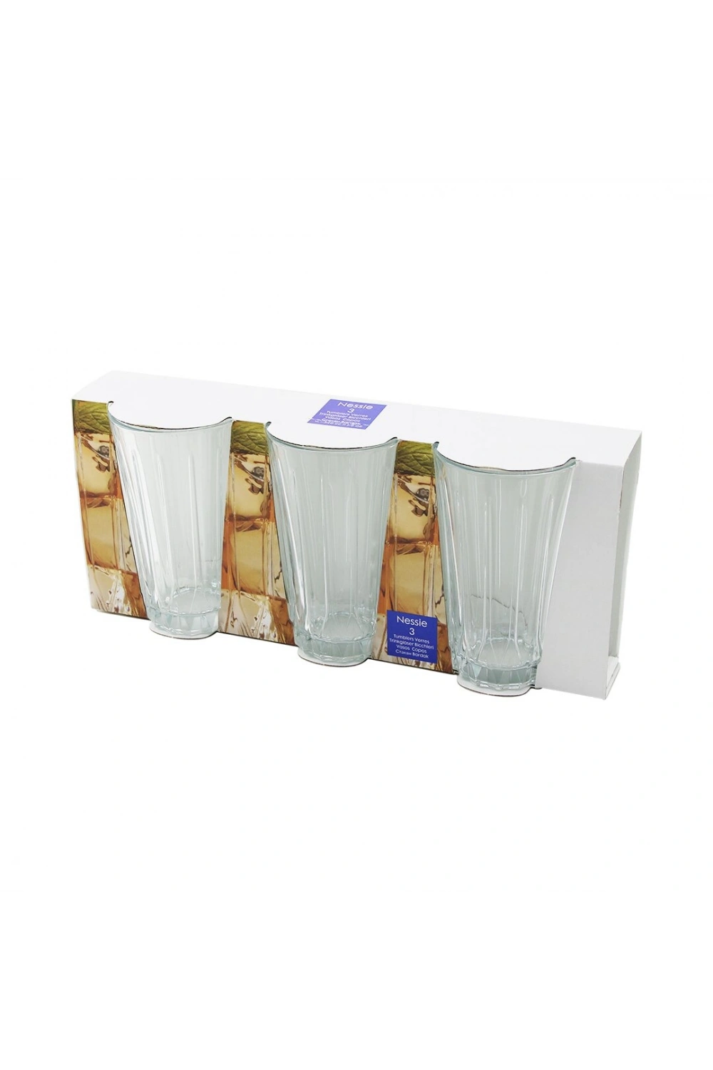 Paşabahçe Nessıe-520025 ( 3pcs ) Üçlü Cam Meşrubat Bardak*6=k