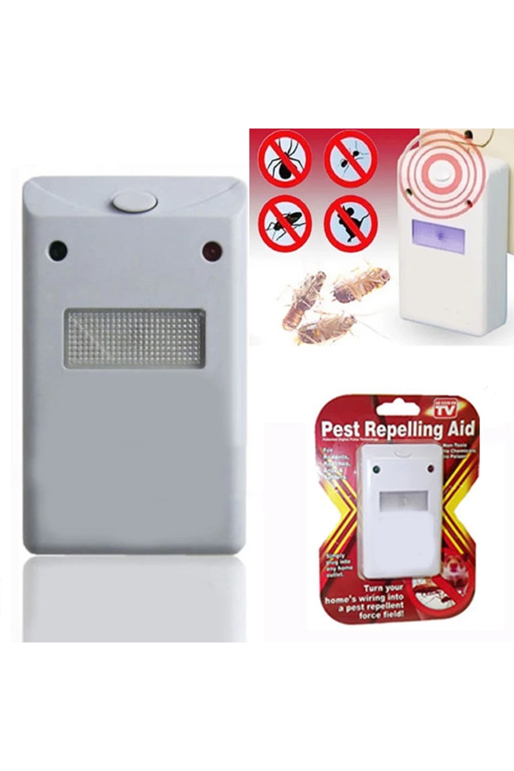 Pest Repeller Böcek Sinek Haşere Fare Kovucu Ultrasonik Zararlı Kovar Cihaz