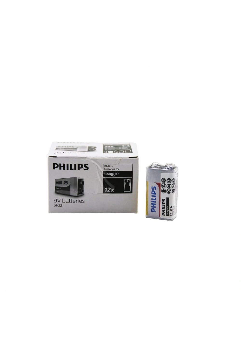 Phılıps 6f-22 ( 9v ) Pil ( 12pcs ) ( Extra Çinko Klorür )*1x10