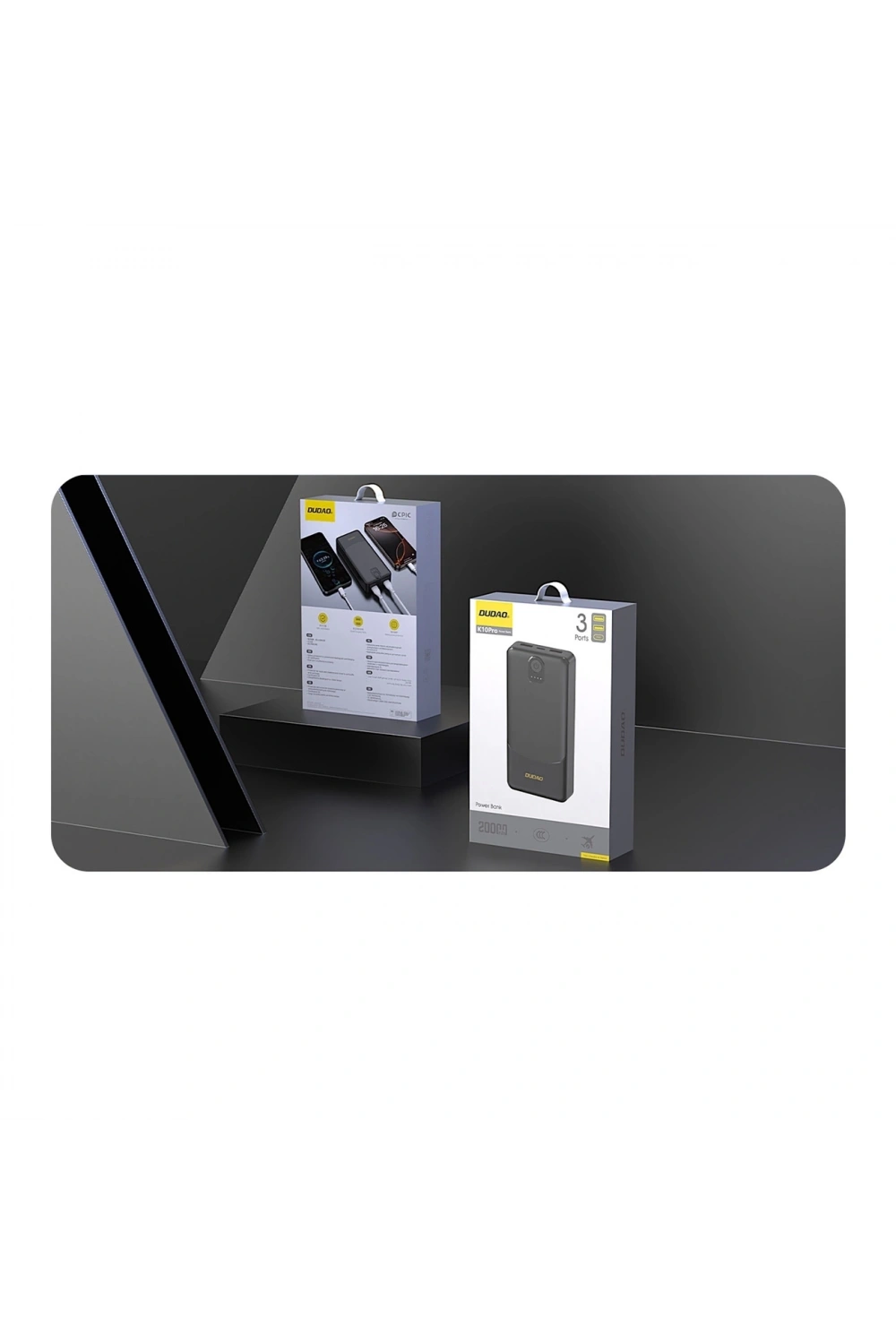 Powerbank Dudao K10pro 2.4a 20000mah 2 X Usb-a - Siyah