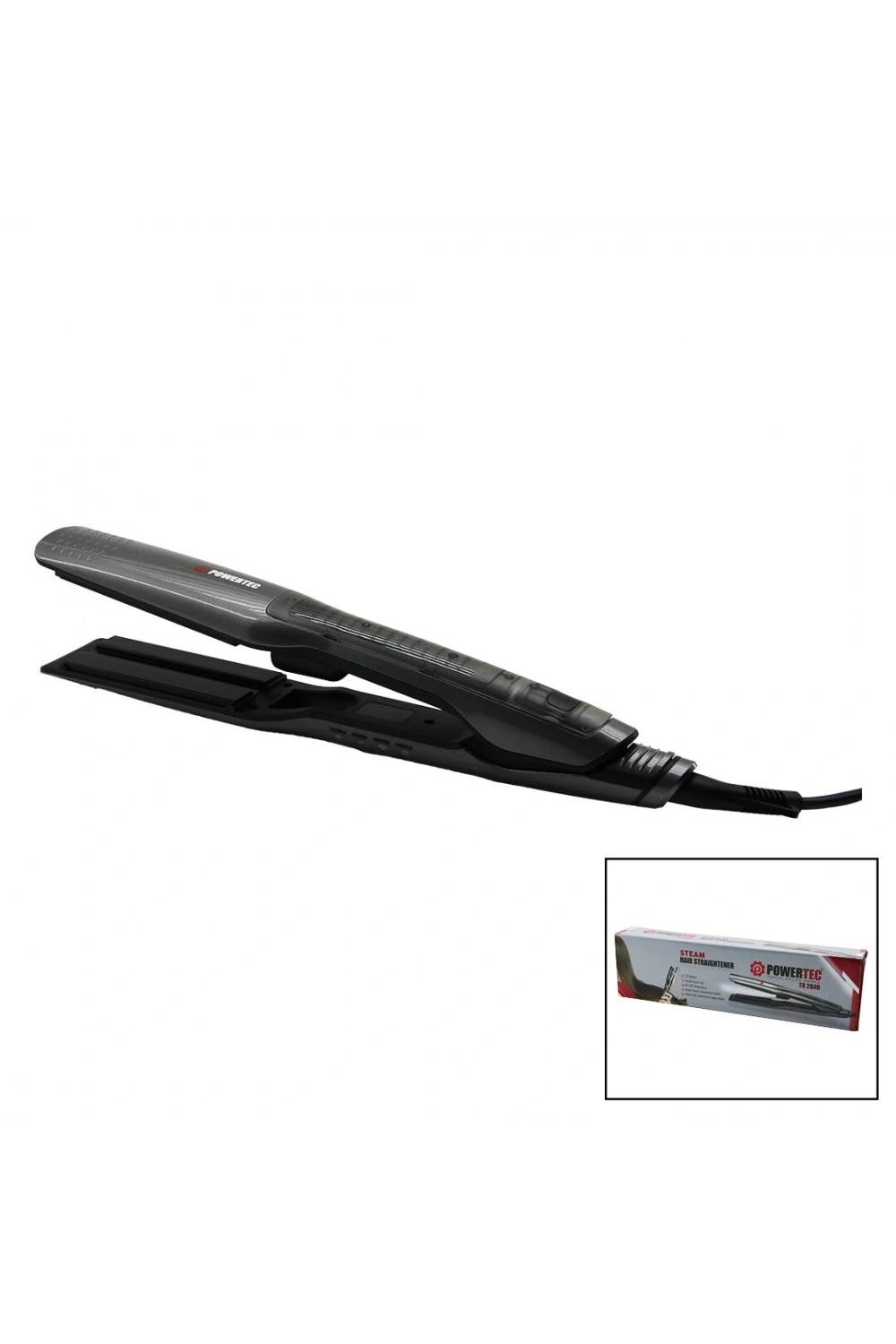 Powertech Tr-2840 ( Buharlı ) Saç Düzleştirici (led Ekran & Sıcaklı Ayar=100°-230° & 360° Döner Kablo & Hızlı Buhar)*1