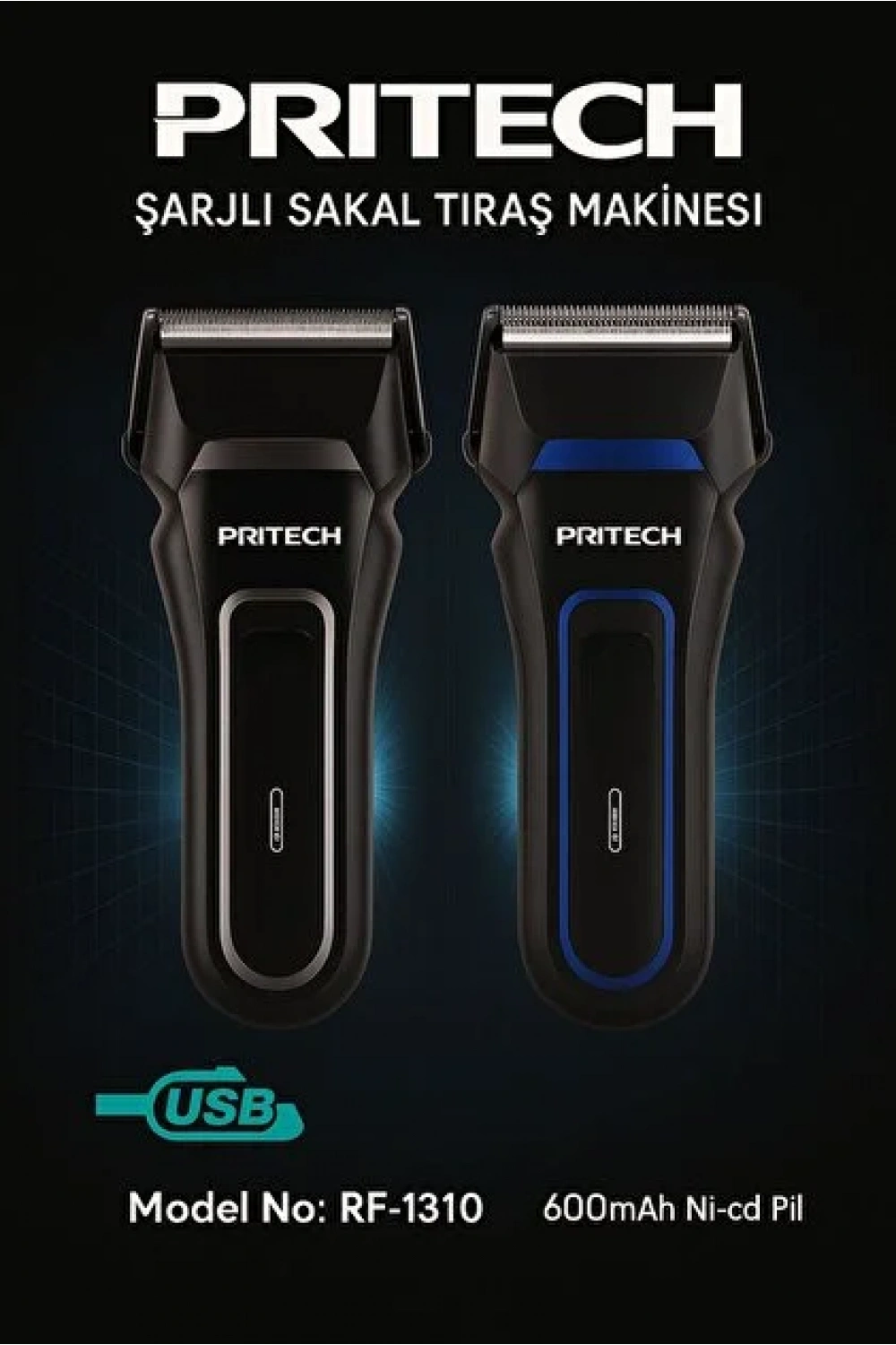 Pritech Şarjlı Sakal Tıraş Makinesi Seyahat Rf-1310