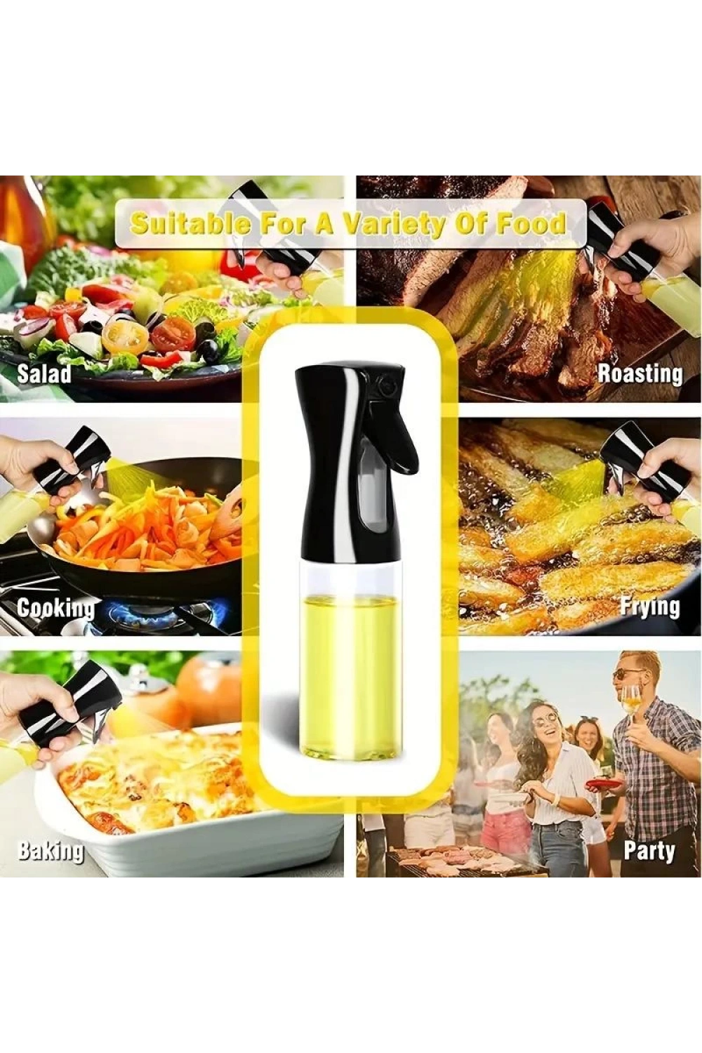 Püskürtmeli Sprey Yağ Limon Sirke Sos Şişesi Cam