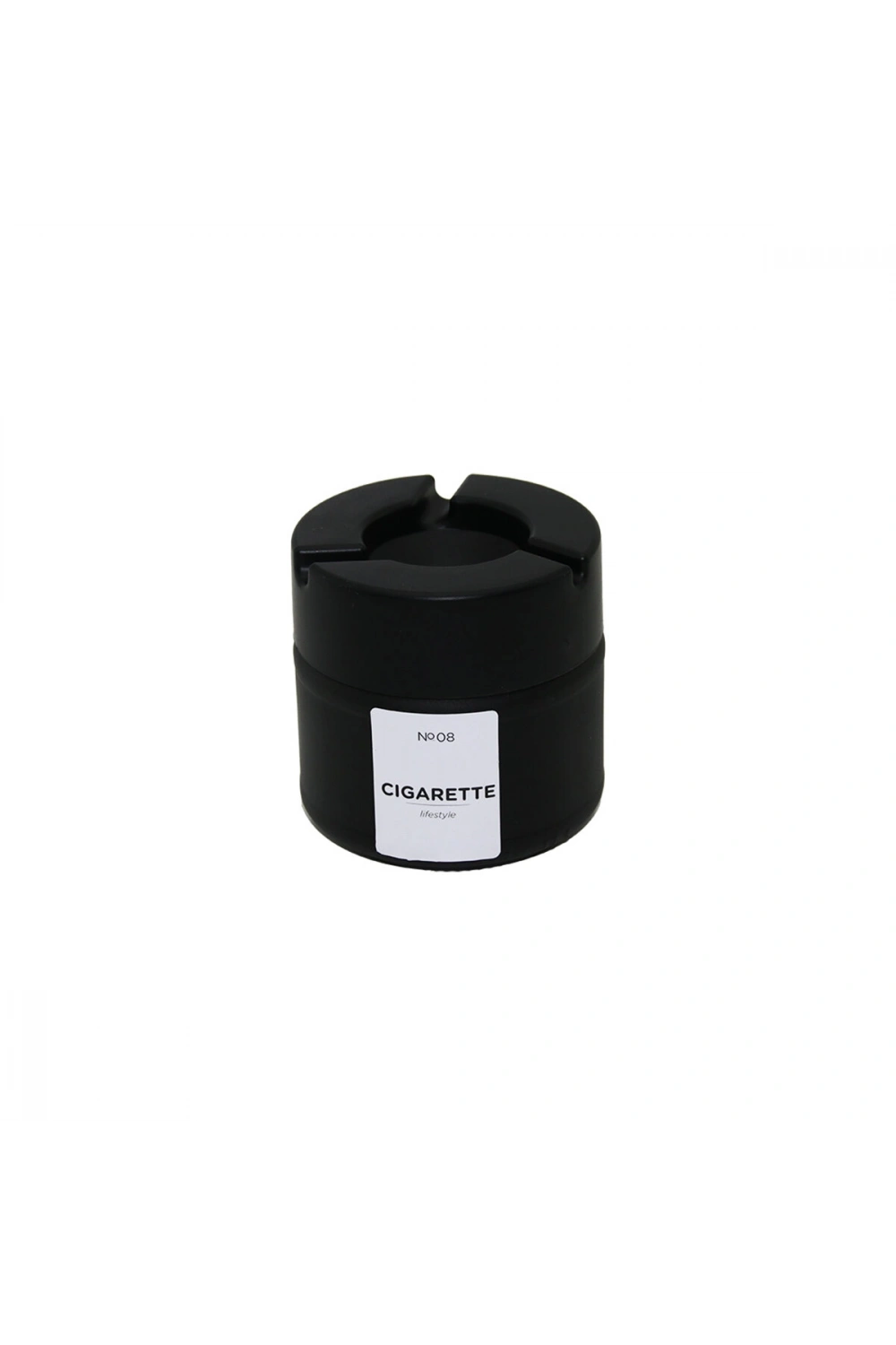 Qlux C-00567 ( 300cc ) ( Siyah Cam ) Küllük ( Siyah Plastik Kapak ) ( No-08 Cıgarette & Kül Tablası )*24=k