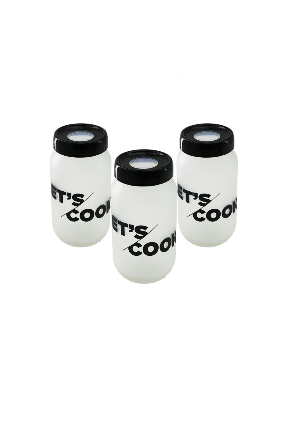 Qlux L-00142 ( 3pcs ) ( 100cc ) Flu Saklama Kabı & Cam Kavanoz Set*1=k
