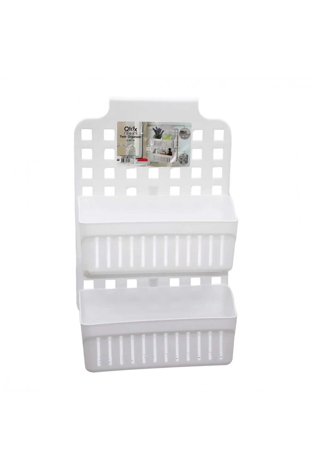 Qlux L-00778 Twin 2 Sepetli Askılı Kademeli Organizer*16=k