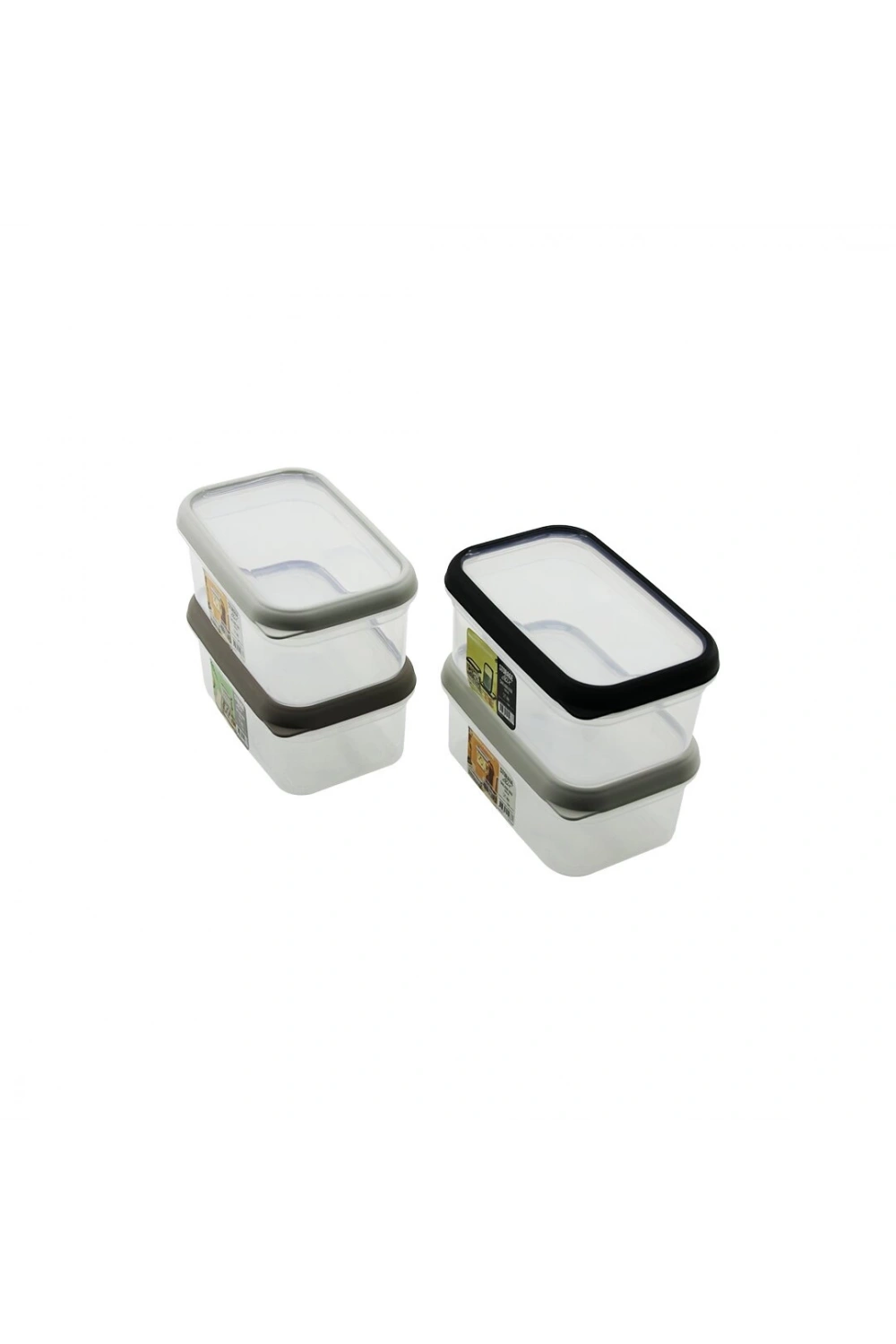Qlux L-00973 ( 1000ml ) ( Dikdörtgen ) Bomonti Plastik Saklama Kabı*18=k