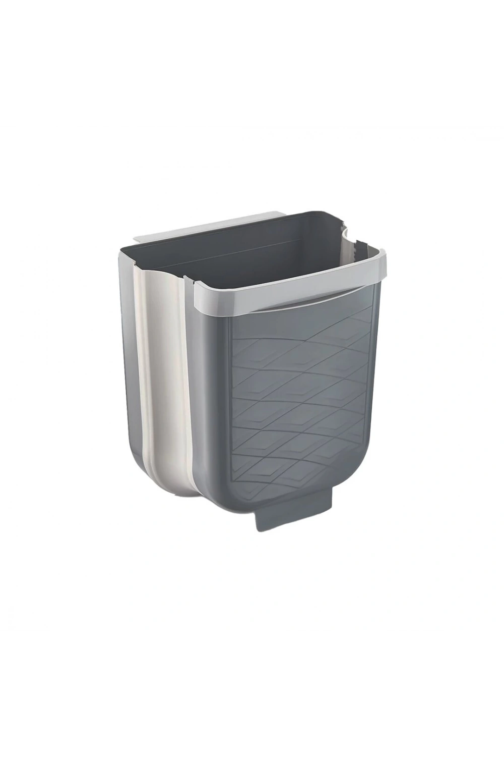 Qlux L-869-2 ( Gri ) Katlanabilir Mutfak Çöp Kovası ( 6lt )*8