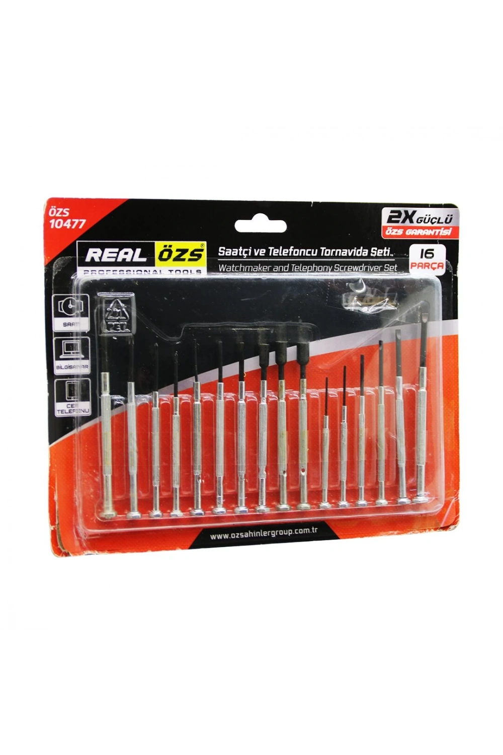 Real Özs-10477 ( 16pcs ) Saatçi & Telefoncu Tornavida Seti*200