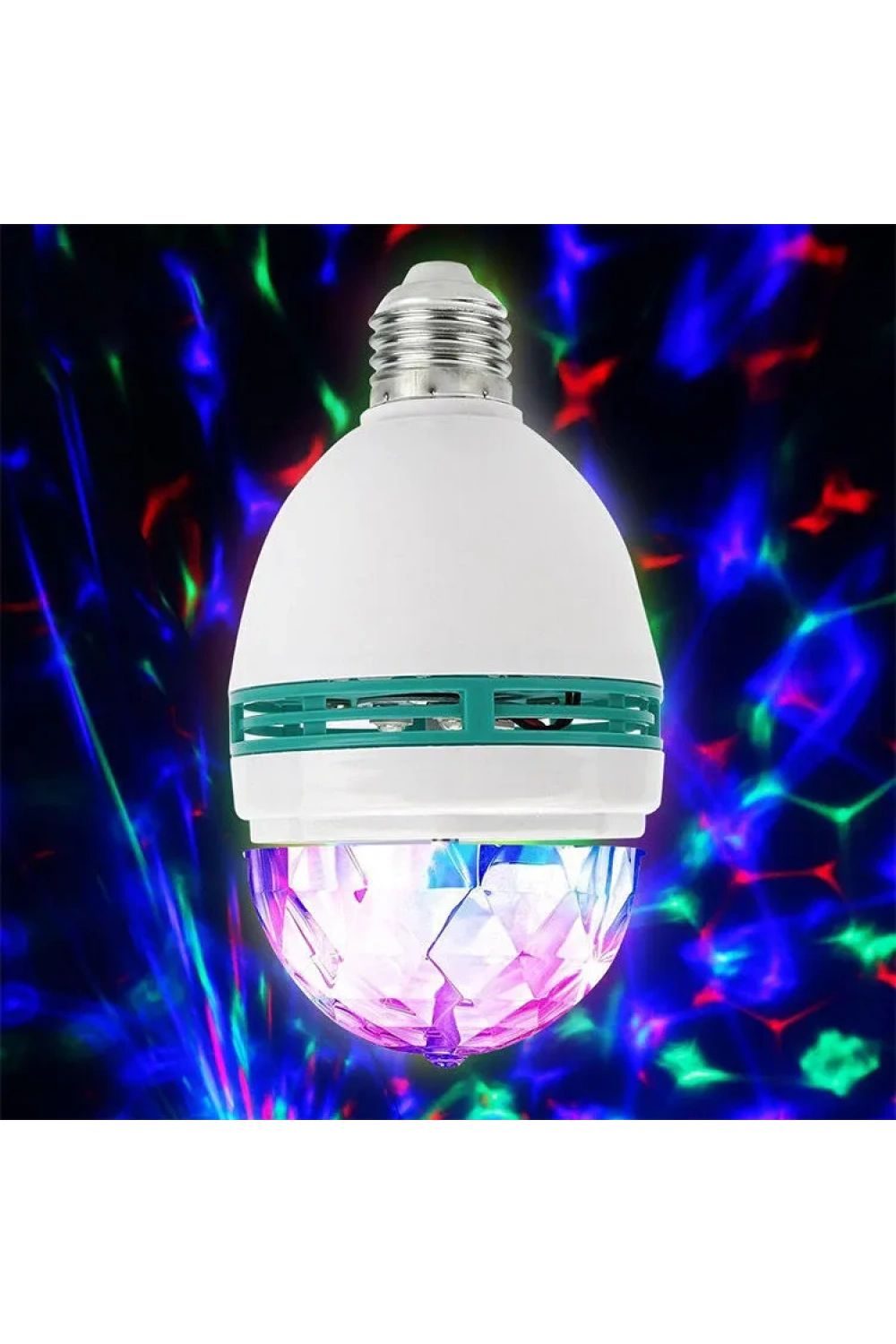 Renkli Led Ampul Disko Ampulü Hareketli 360 Derece Dönen Disko Topu