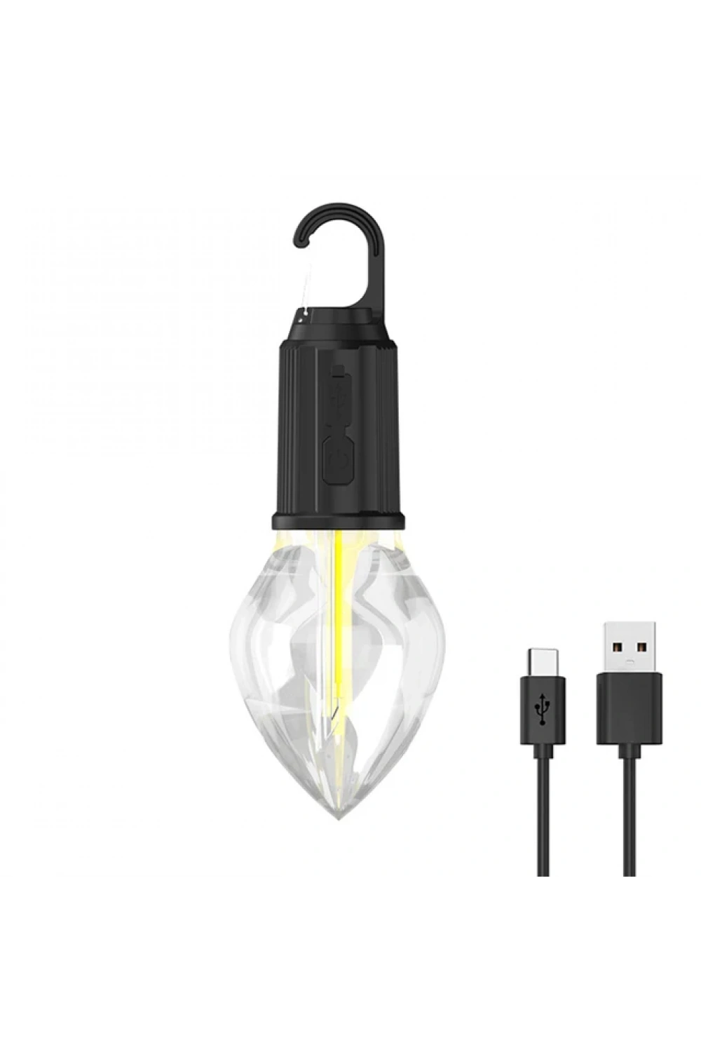 Rustik Taşınabilir Şarjlı Tasarruflu Ampul 10w Led Lamba Type-c Şarj Askılı Asma Aydınlatma T03