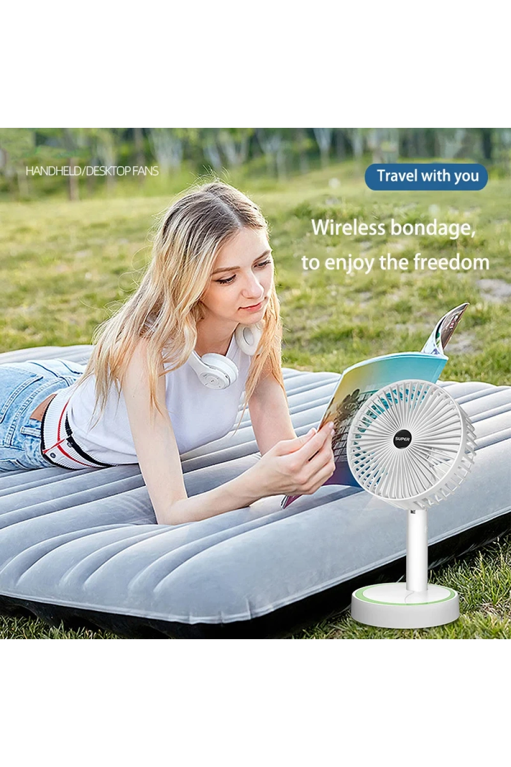 Şarjlı Masaüstü Fan Usb Şarjlı Mini Fan