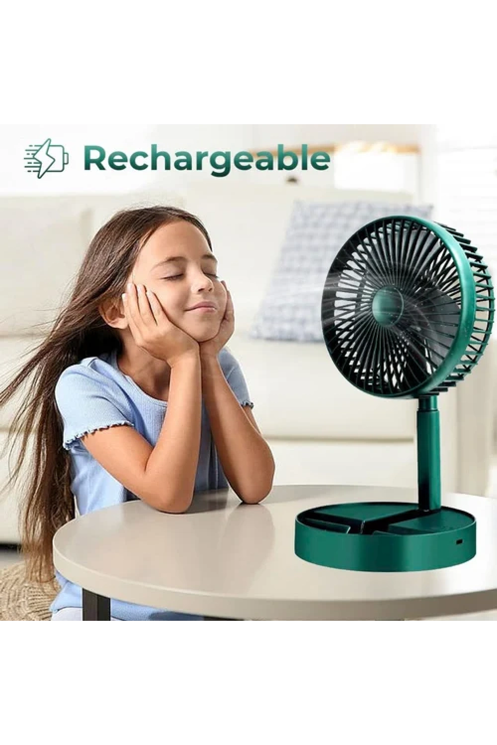 Şarjlı Masaüstü Fan Usb Şarjlı Mini Fan