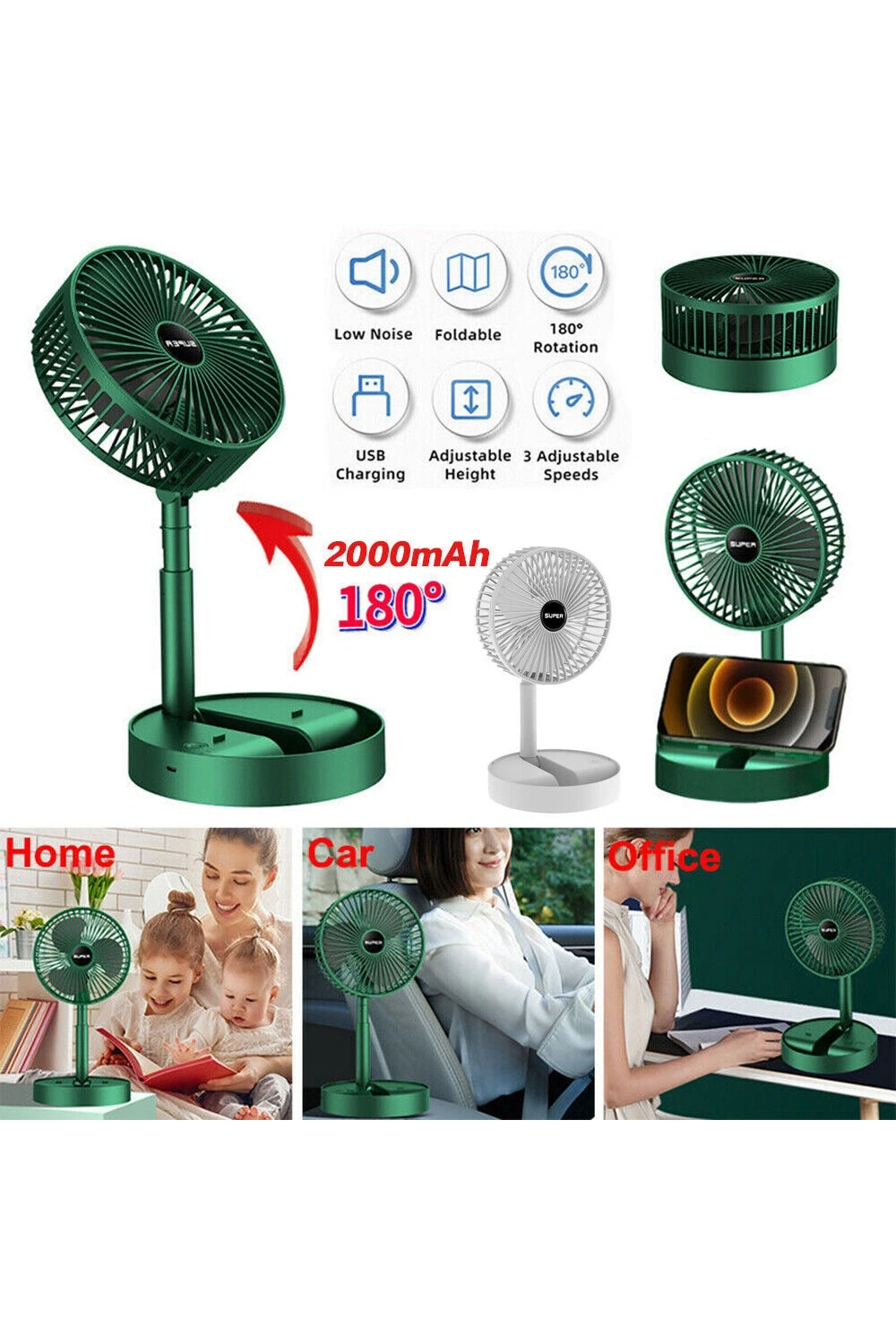 Şarjlı Masaüstü Fan Usb Şarjlı Mini Fan