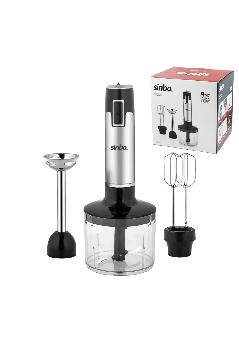 Sinbo Shb-3181 Multi Turbo El Blender Seti ( Ayarlanabilir Kademe Hız ) ( 700ml Hazne )*4