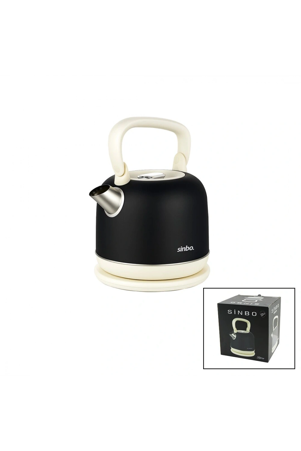 Sinbo Sk-8035 ( Siyah ) ( Çelik ) Retro Pencereli Kettle Su Isıtıcısı ( Kablosuz Kullanım ) ( 2.2lt ) (360° Dönebilme)*4