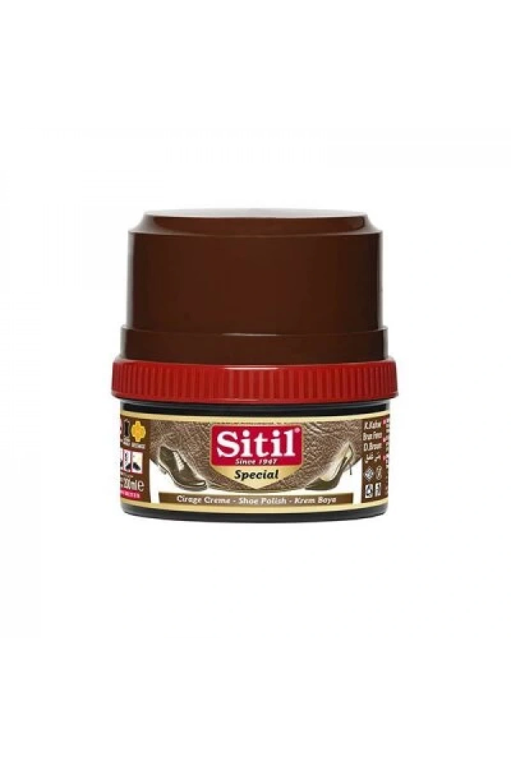 Sitil ( 175ml & Koyu Kahve ) Krem Ayakkabı Boyası*12x4