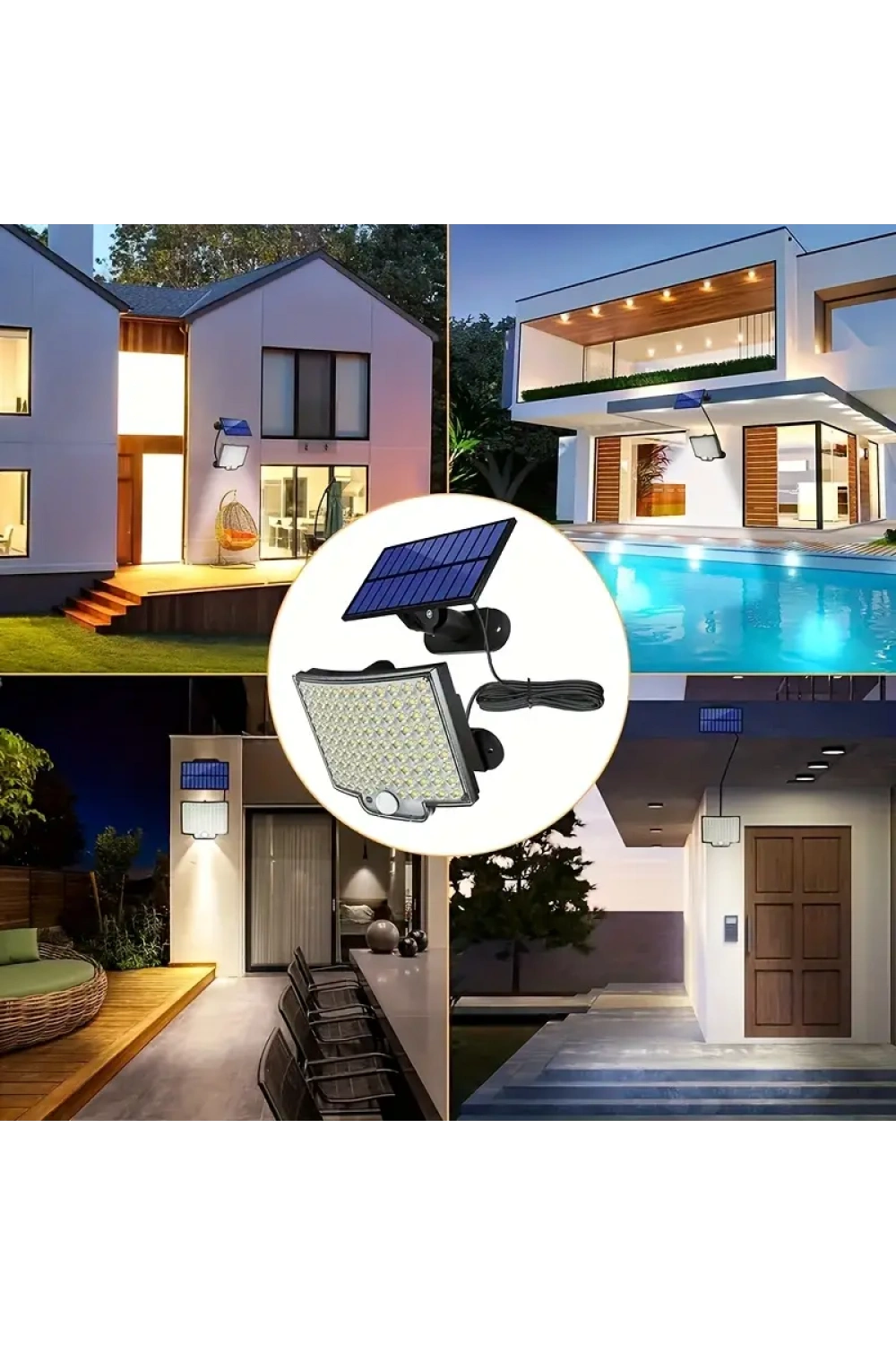 Solar Bahçe Aydınlatma Lambası 108 Led Lf-2501b