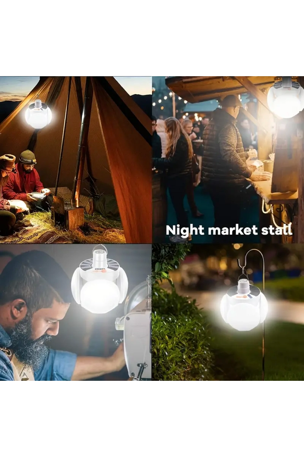 Solar Güneş Enerji Ve Usb Sarjlı 5 Kanatlı Led Lamba Egonex