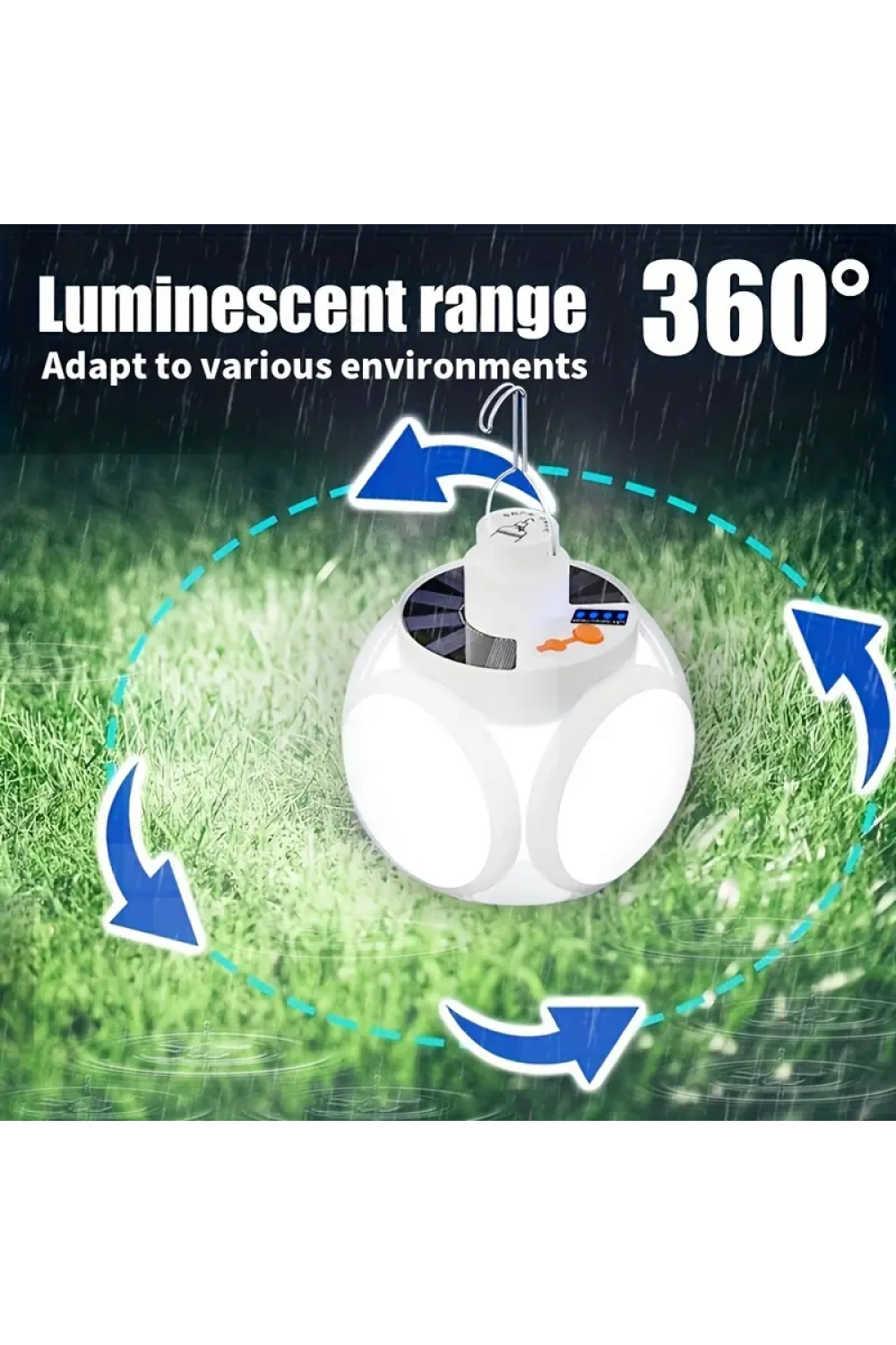 Solar Güneş Enerji Ve Usb Sarjlı 5 Kanatlı Led Lamba Egonex
