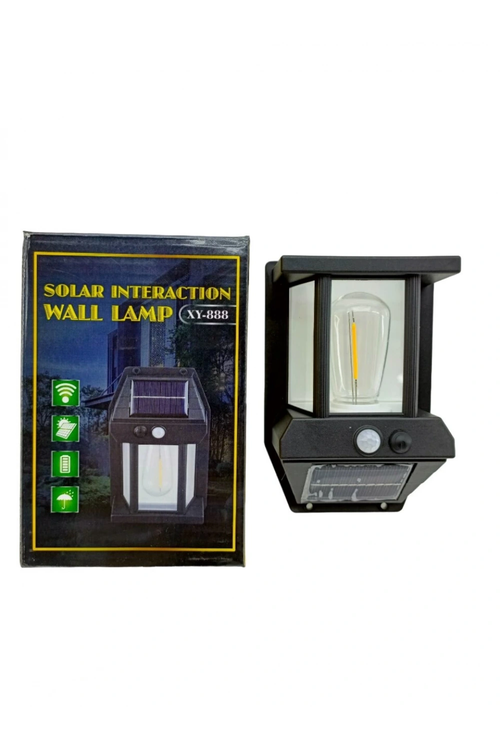 Solar Interactıon Wall Lamp Xy-888 ( Solar & Sensörlü ) Aplik Duvar Lambası ( Dış Mekan ) ( 5.5v & 1w & 1800mah )*100