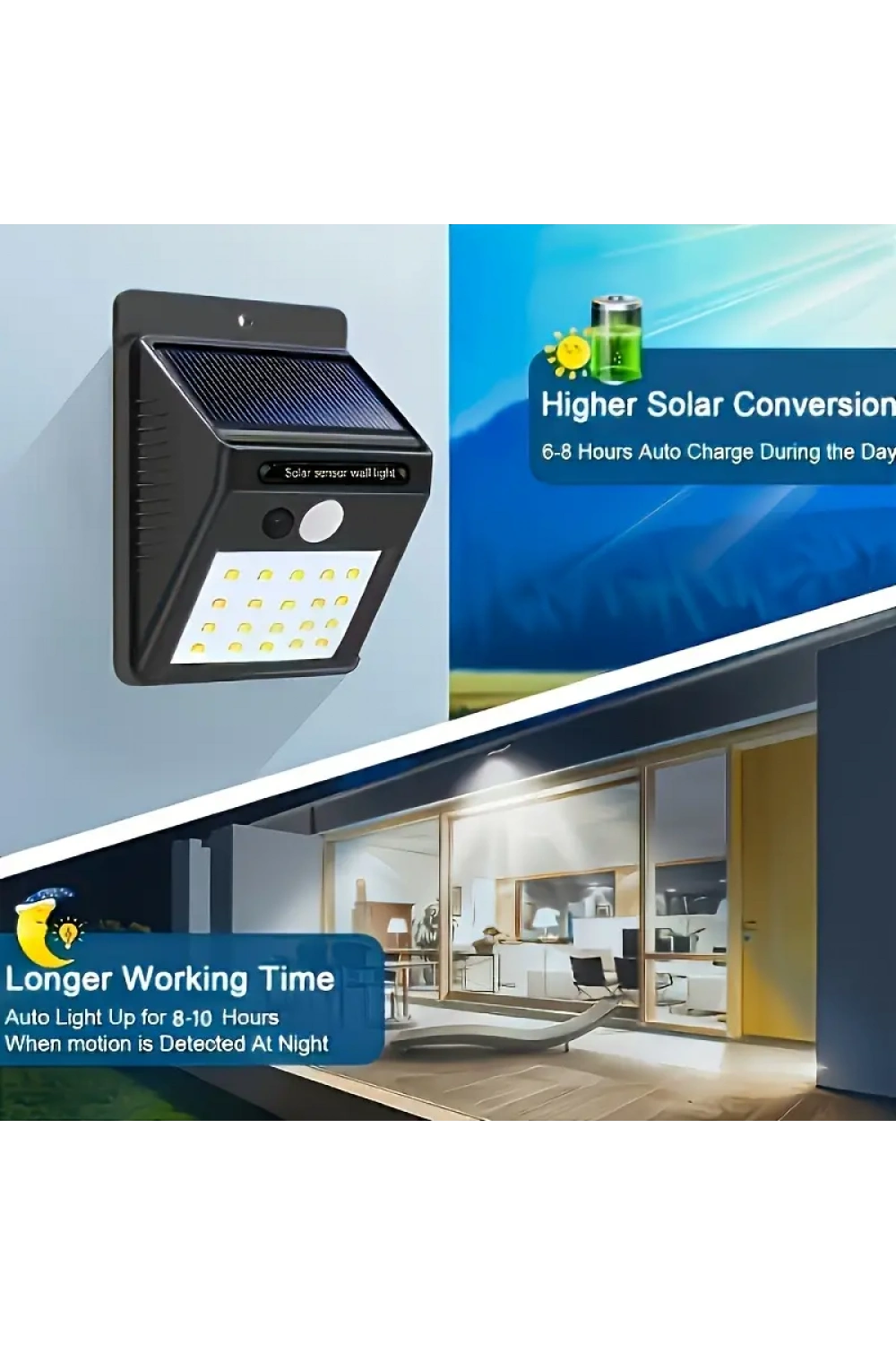 Solar Light Güneş Enerjili 20 Ledli Bahçe Aydınlatma