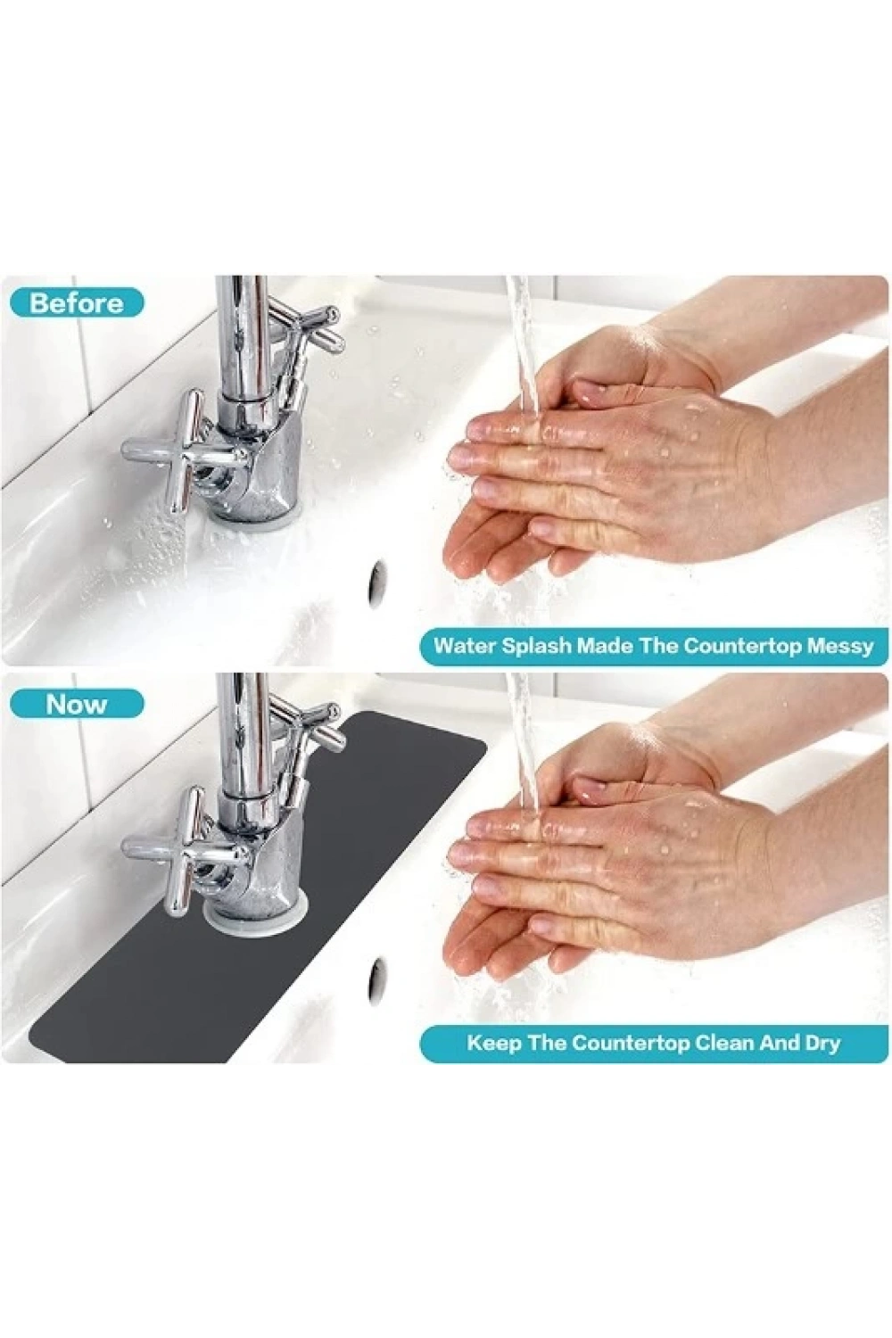 Su Emici Sihirli Lavabo Kenar Matı 38x13cm MC-605