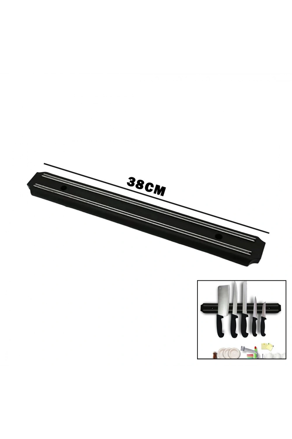 Sun Ada-1-150 ( 38cm ) ( Mıknatıslı ) ( Bıçak & Makas ) Askısı ( Vidalı Montaj )*100