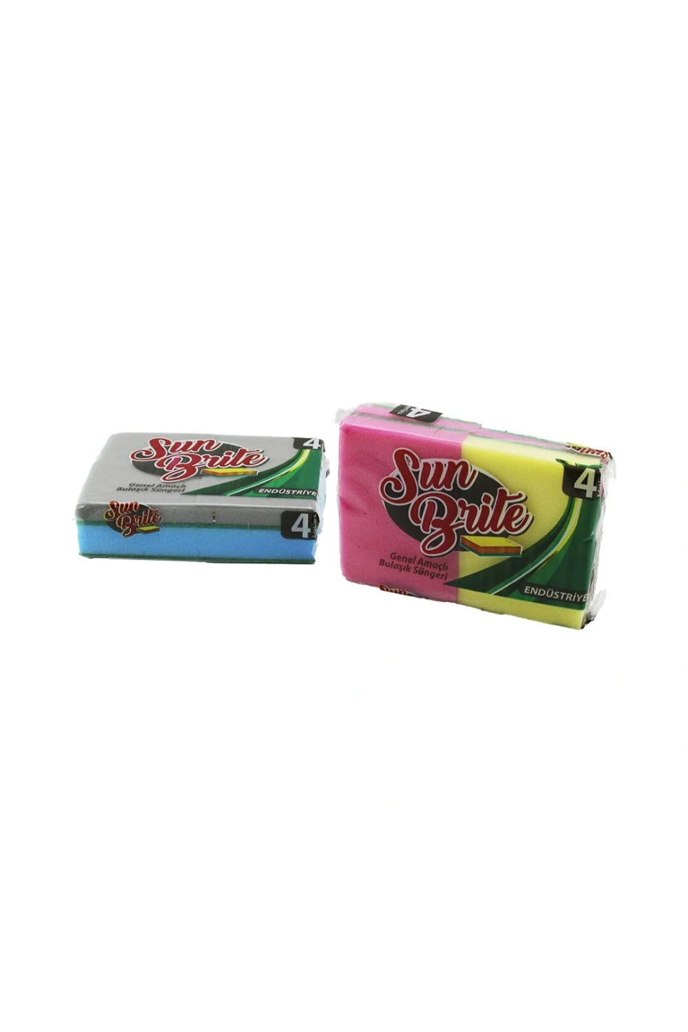 Sun Brite-005 ( 4pcs ) ( Endüstriyel ) Renkli Bulaşık Süngeri ( Genel Amaçlı Kullanım )*60=k