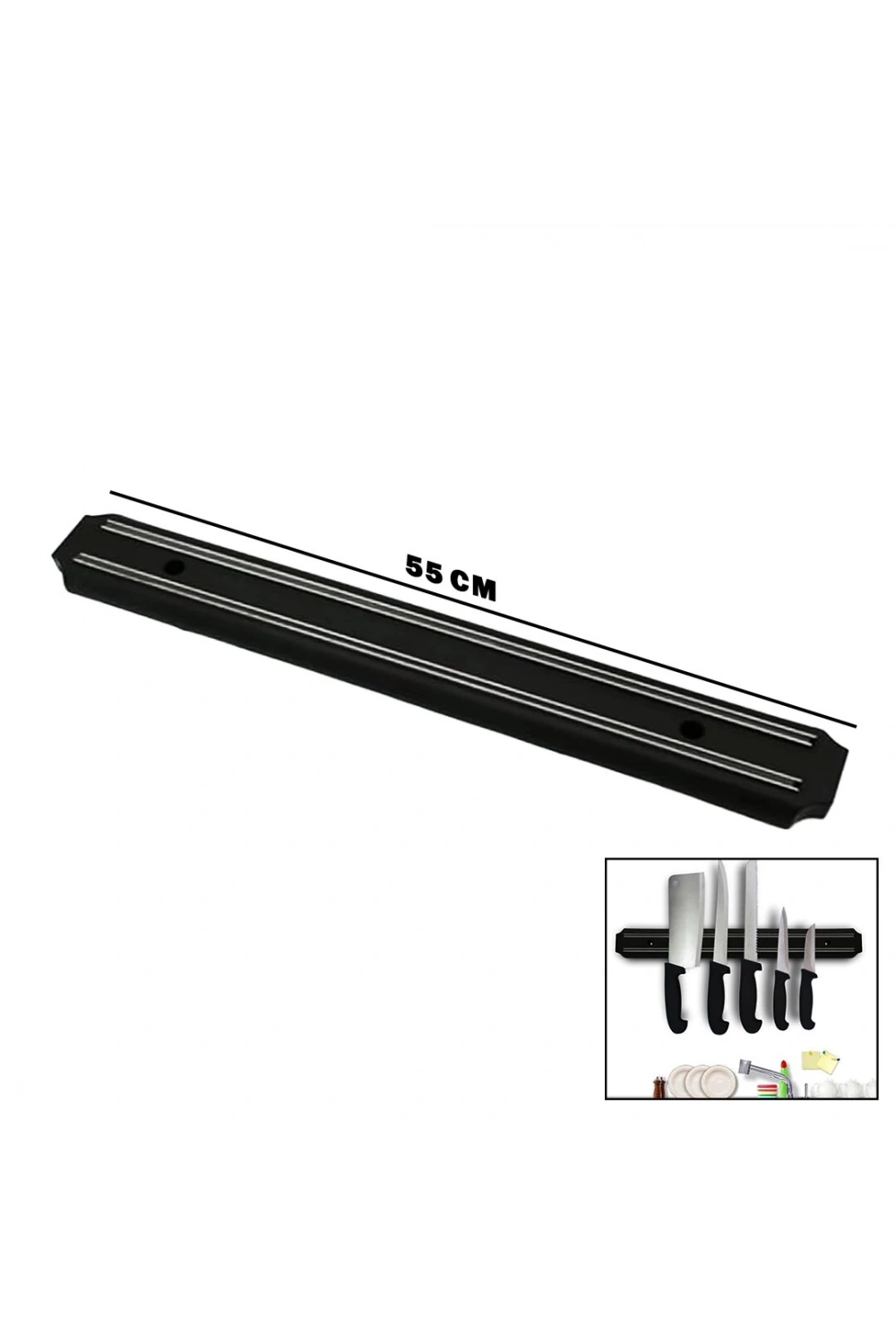 Sun Yakut-12152 ( 55cm ) ( Mıknatıslı ) ( Bıçak & Makas ) Askısı ( Vidalı Montaj )*50