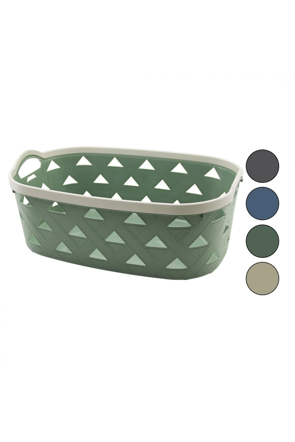Sunplast Sd-5007 ( No-7 ) ( 23lt ) Çok Amaçlı Sepet ( Deri Görünüm Desenli ) (renkli Plastik) (çift Dahili Kulp)*12=k