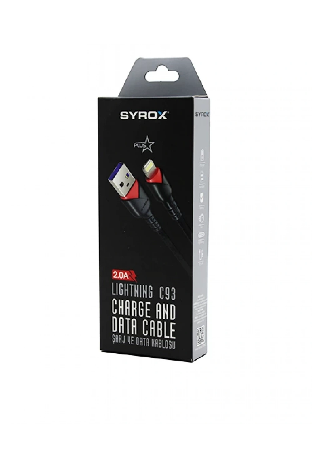 Syrox C93 ( İphone ) Usb ( Örgülü ) Lıghtnıng 2.0a Şarj & Data Kablosu*320