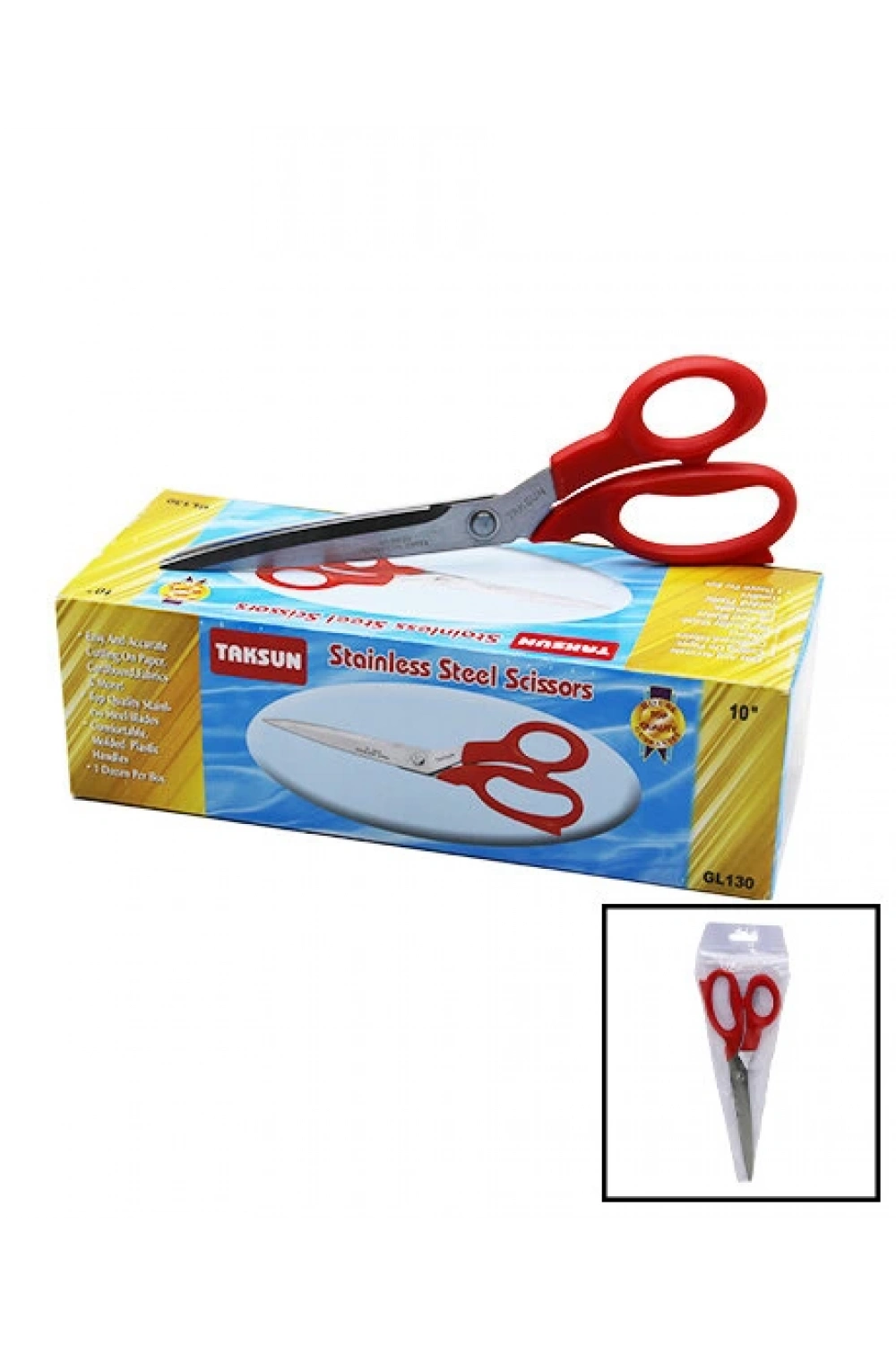 Taksun Gl-130 10 Terzi Makası Renkli Saplı*12x15