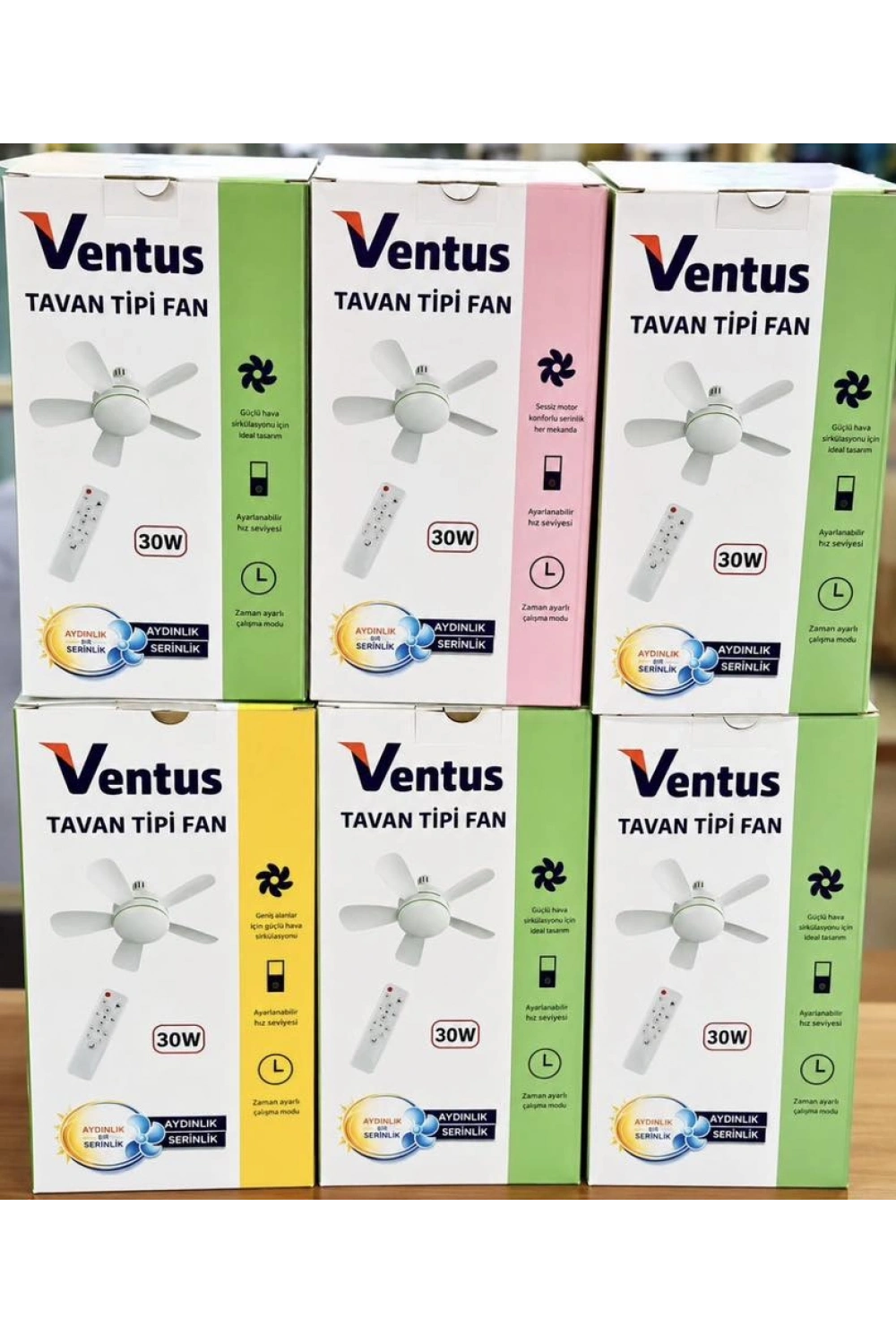 Tavan Vantilatör Kumandalı Lambalı  VENTUS