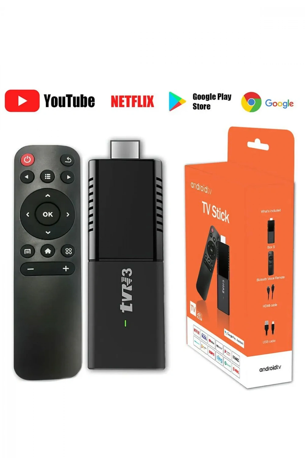 Tvr3 Box S Tv Stick Android Box 4k Android 13 Sürüm 2gb Ram 16gb Hafıza Wifi 2.4 Android Tv