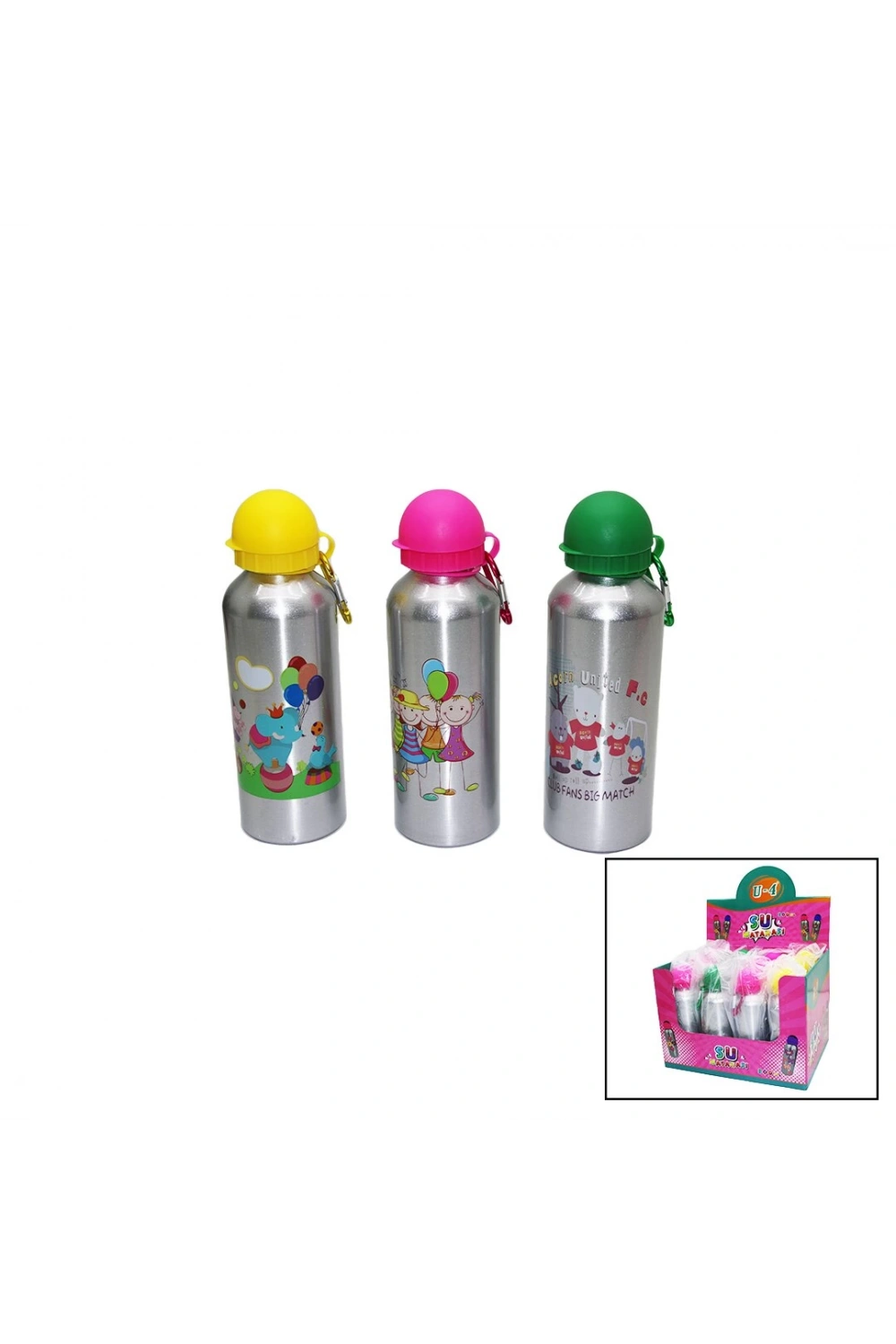 U-4 U4-1038 ( Kız ) ( Metal ) Suluk Matara 500ml*12x8