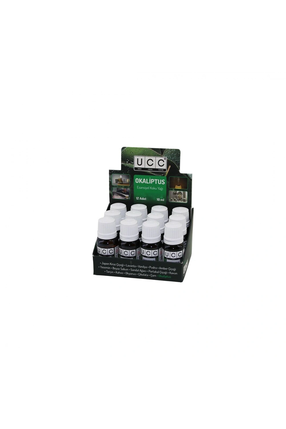 Ucc Esansiyel Koku Yağı ( Okaliptus ) ( Buhardanlık & Çamaşır Makine & Ütü Vb. Kullanım ) ( 10ml )*12x42