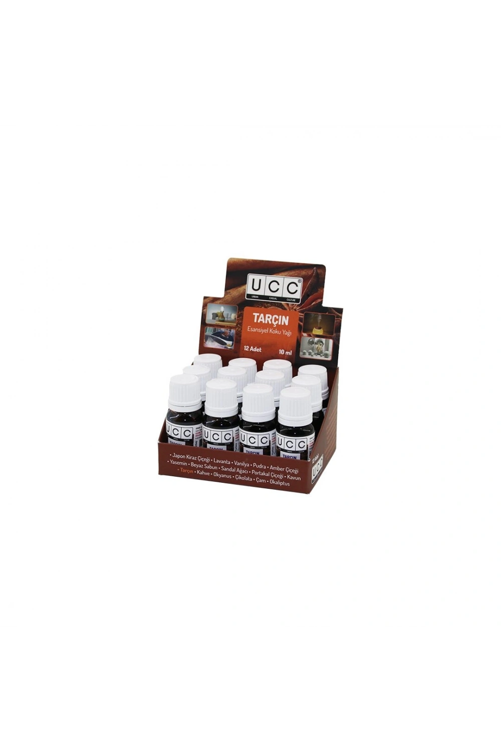 Ucc Esansiyel Koku Yağı ( Tarçın ) ( Buhardanlık & Çamaşır Makine & Ütü Vb. Kullanım ) ( 10ml )*12x42