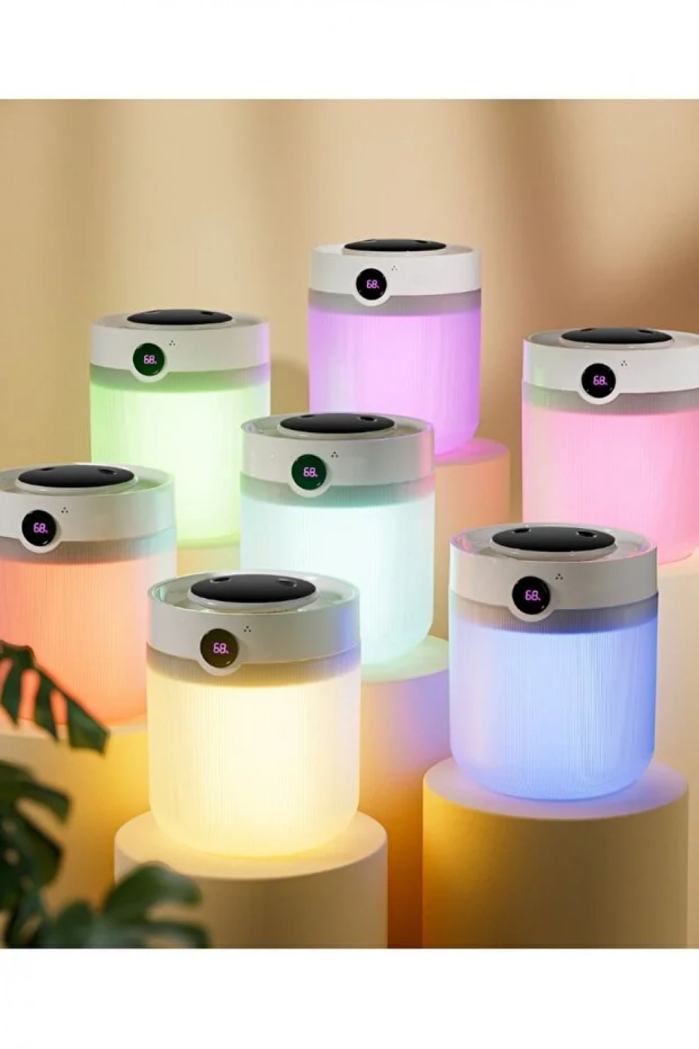 Ultrasonik Oda Hava Nemlendirici Çift Sprey Aromatherapy Ev Ofis Humudifier Rgb Işıklı 2lt