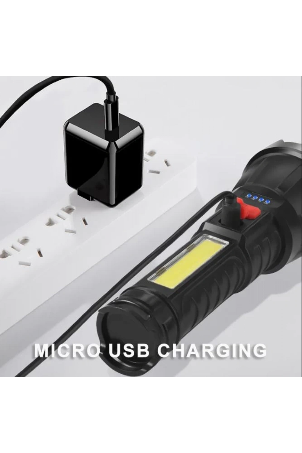 Usb Glare Charging Flashlight El Feneri Zj-05